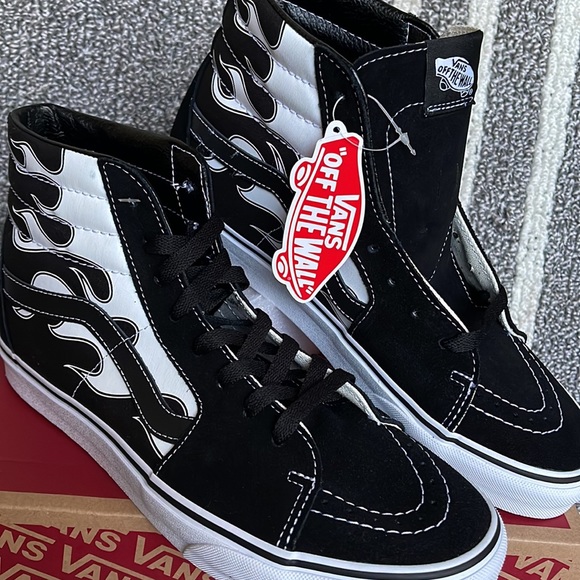 Vans Sk8-Hi Flame Black/White WMNS - Picture 8 of 16